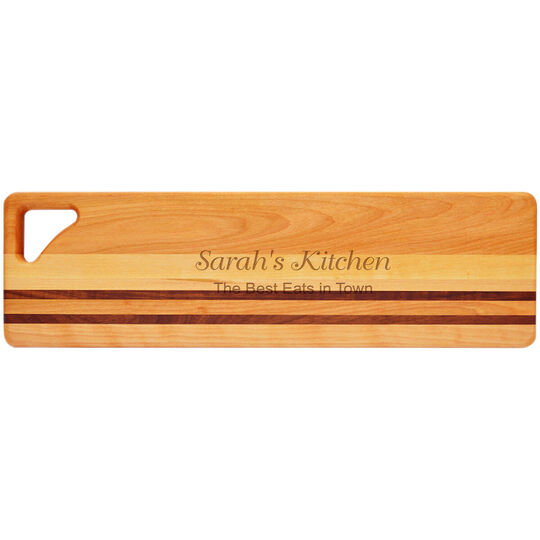 Personalized Horizon Long 20-inch Wood Cutting Board